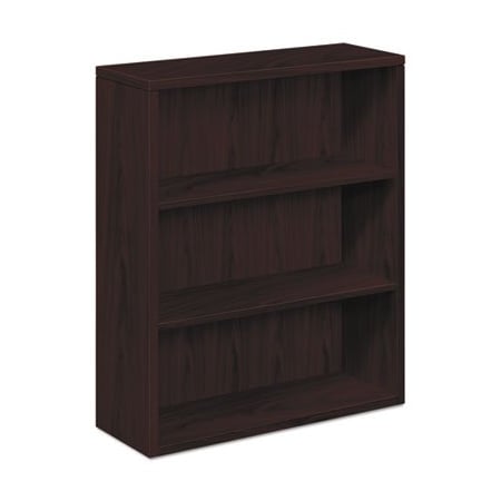 Hon HON, 10500 Series Laminate Bookcase, Three-Shelf, 36w X 13-1/8d X 43-3/8h, Mahogany 105533NN